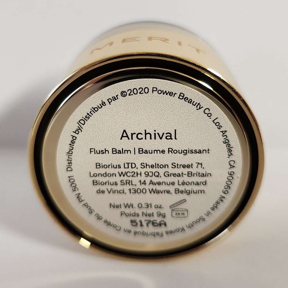 Merit Flush Balm Archival Cheek Color 0.31 oz New In Box - Picture 3 of 8